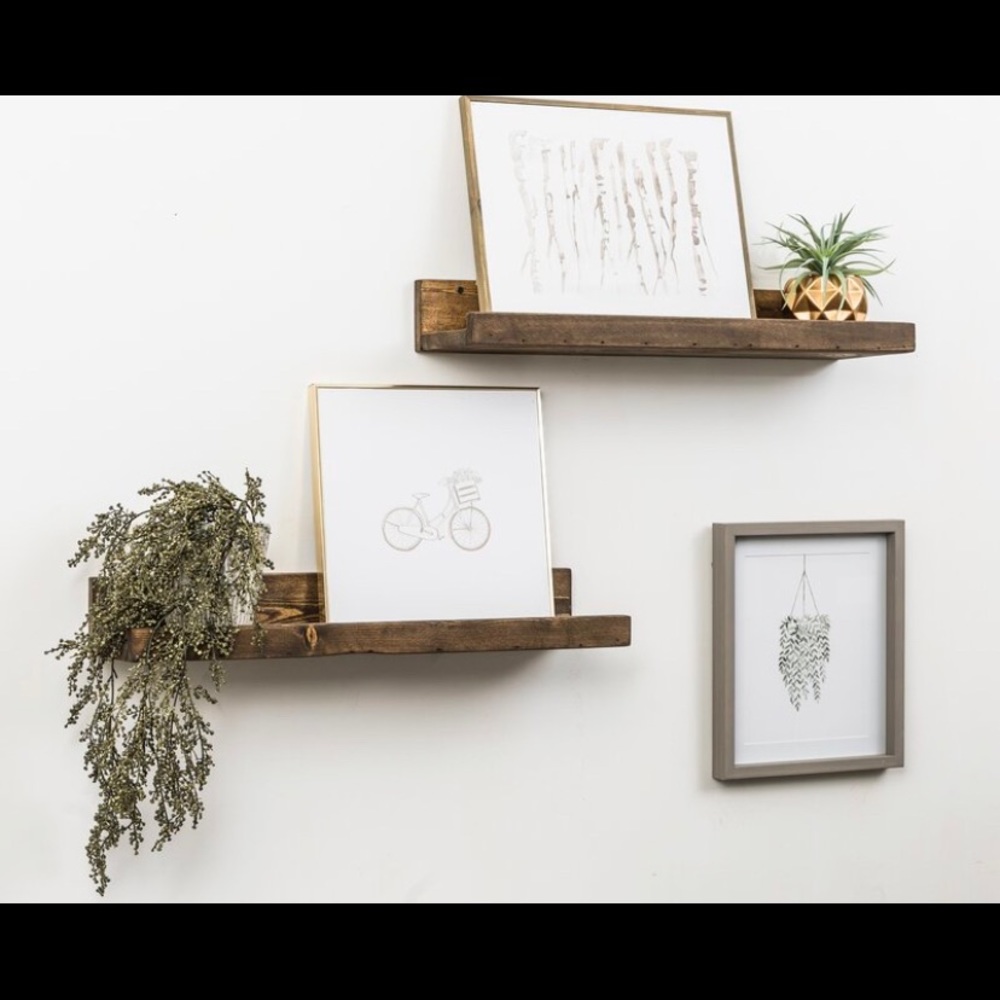 Wall mounted shelves